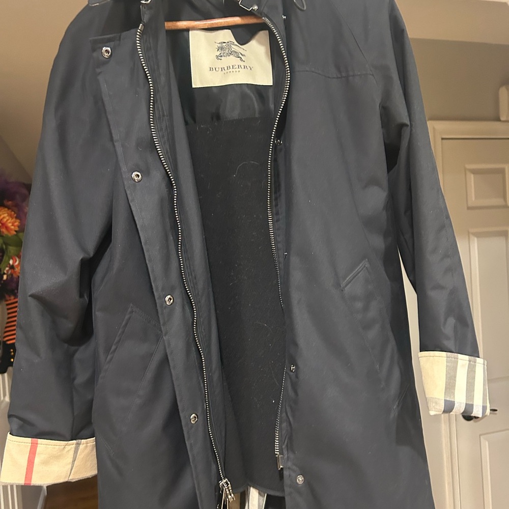 Burberry Dark Blue Raincoat for Men